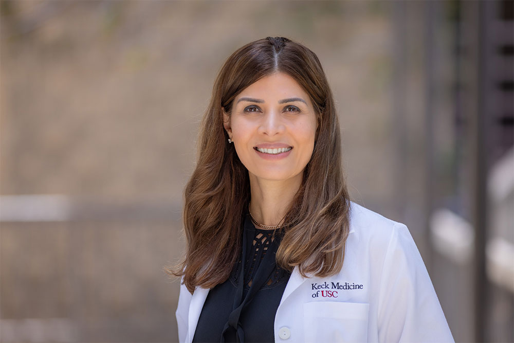 A portrait of Dr. Leila Darki.